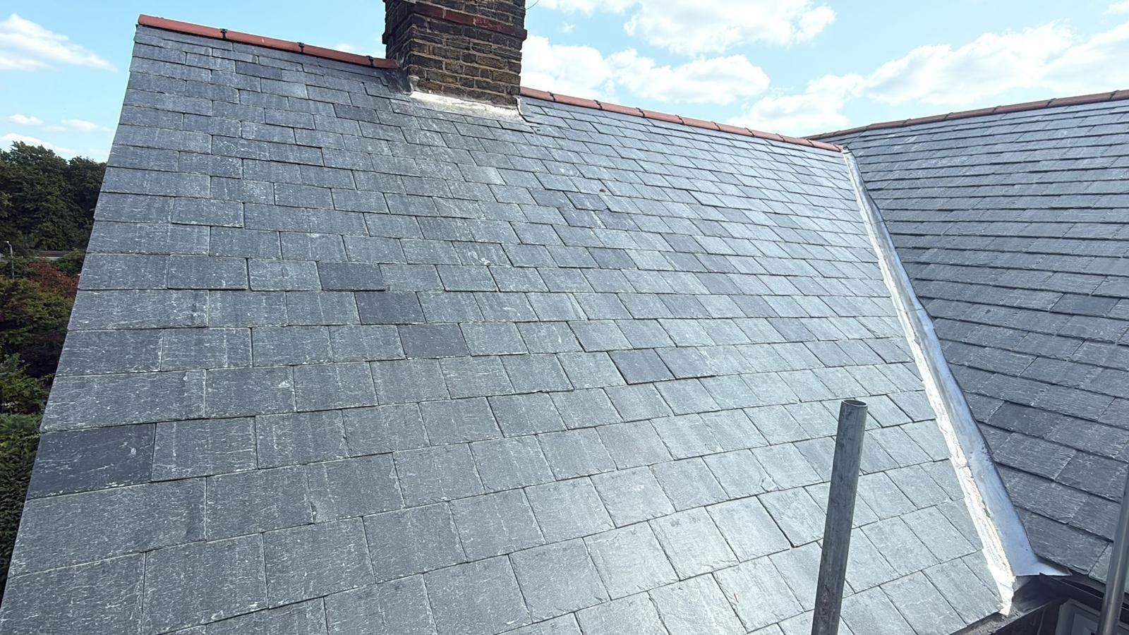 Slate roof and valley in Tipperary