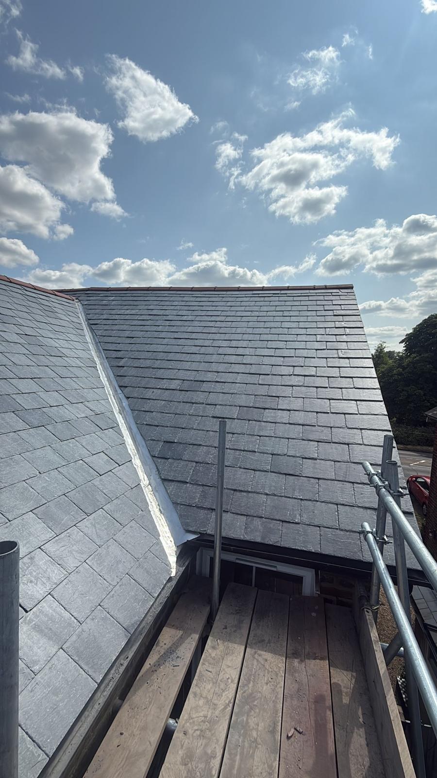 New slate roof and valley in Tipperary