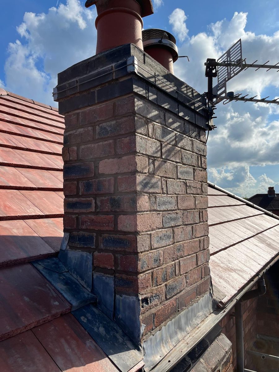 Finished chimney repair in Ennis