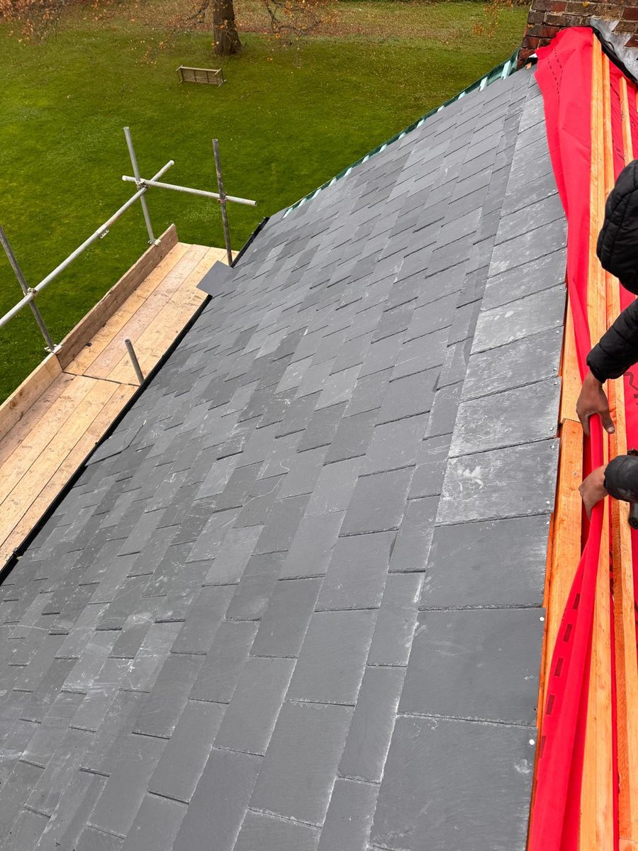 Slate roof installation in Clare